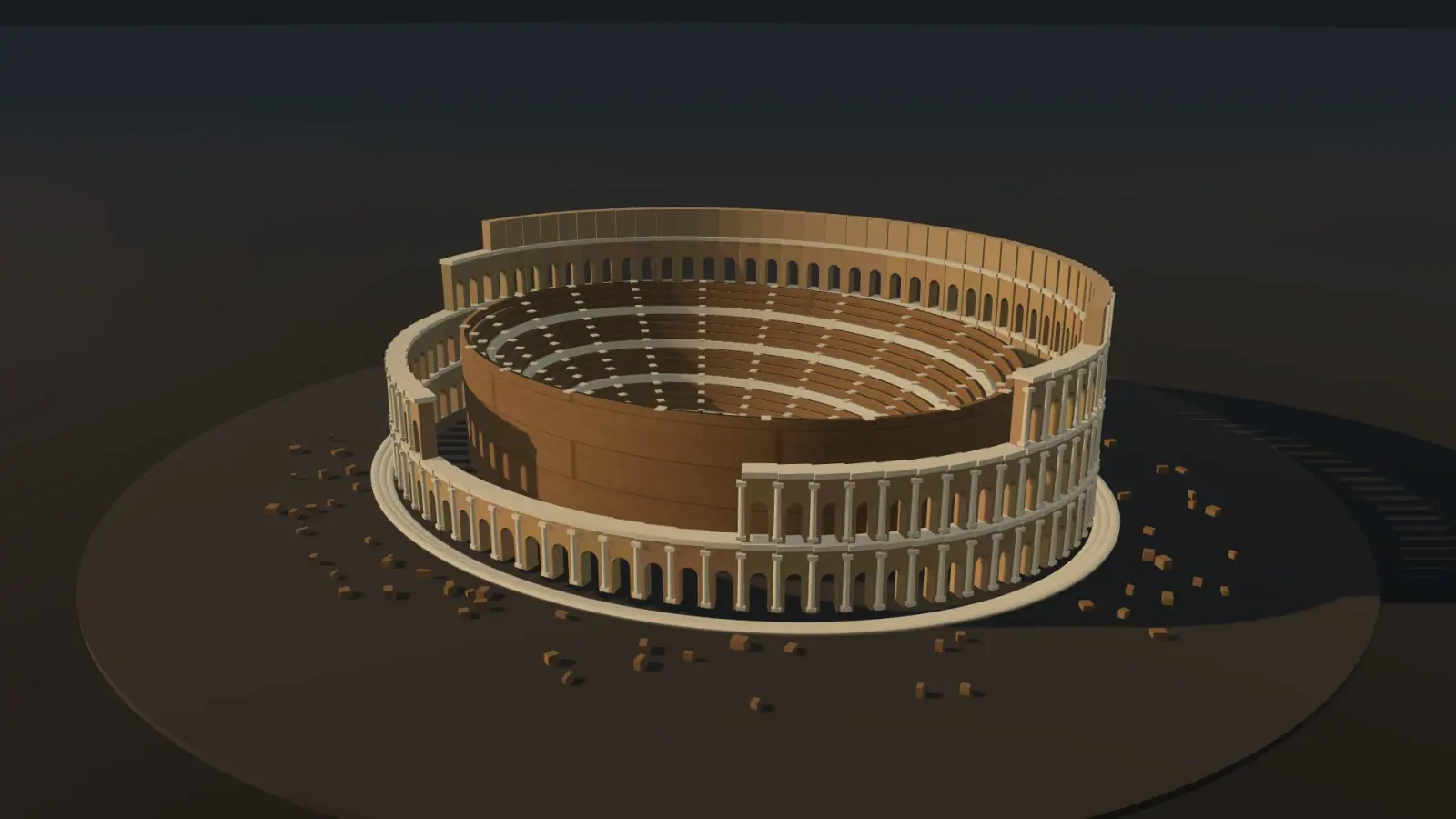 An architectural study of the Colosseum. From the sweep of its silhouette to the rhythm of its arches.